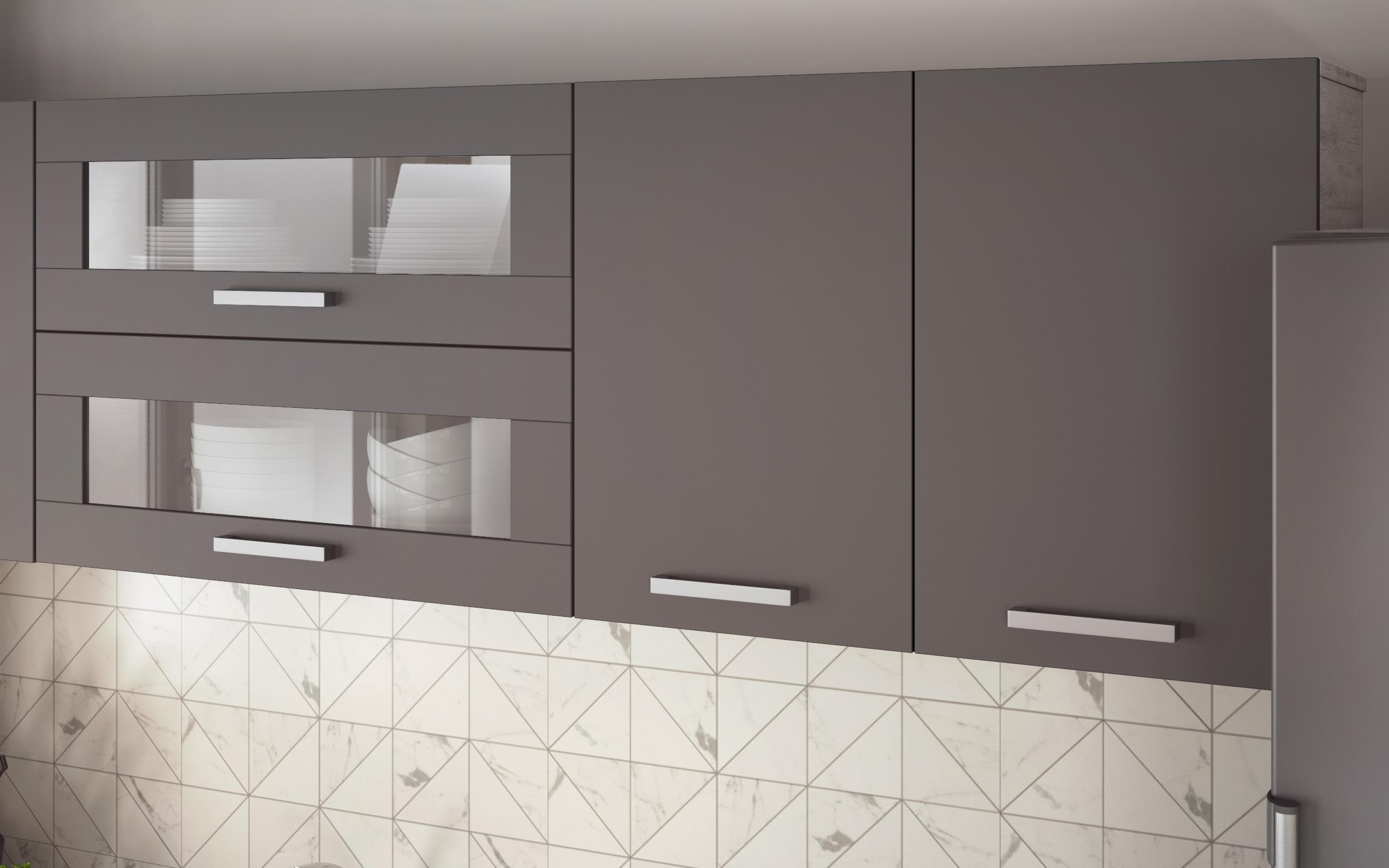 Kitchen with included thermo countertop Darina, Antique oak + anthracite matt  3